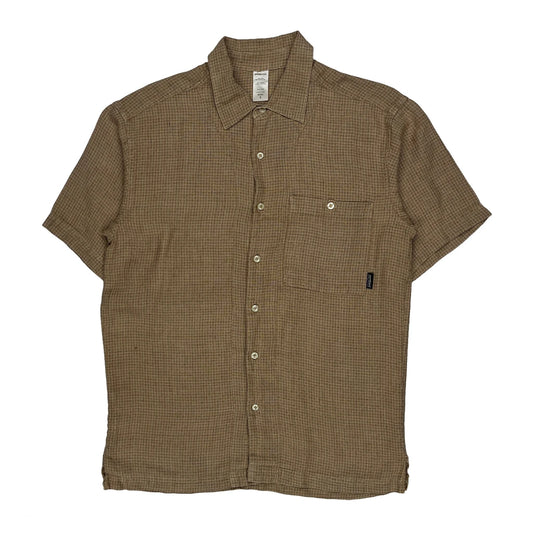Patagonia Checked Short Sleeve Shirt - Small Brown Hemp