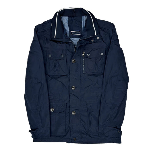 Vintage Tommy Hilfiger Field Jacket - Small Navy Polyester