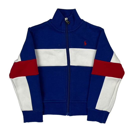 Age 3 Polo By Ralph Lauren Striped Track Jacket - 2XS Blue Cotton