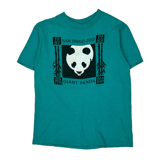 San Diego Zoo Hanes Graphic T-Shirt - Medium Green Cotton