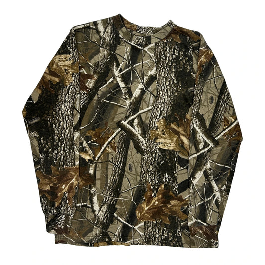 Unbranded Camo Long Sleeve T-Shirt - Medium Camo Cotton