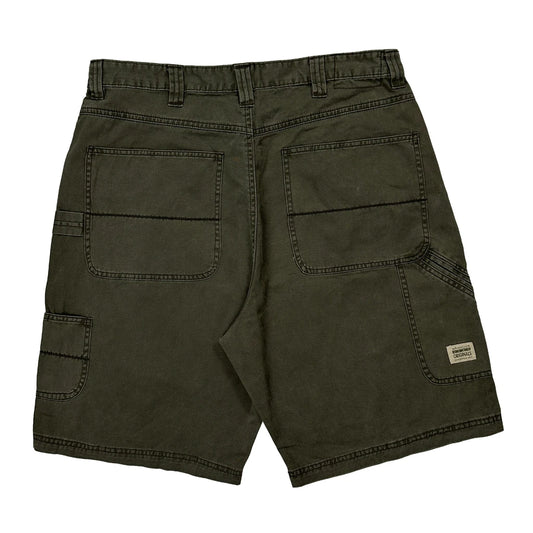 Wrangler Carpenter Shorts - 34W 10L Green Cotton