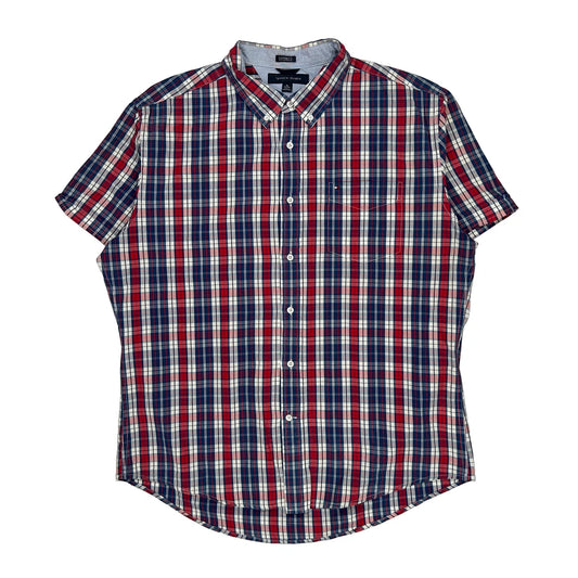 Tommy Hilfiger Checked Short Sleeve Shirt - XL Multicoloured Cotton
