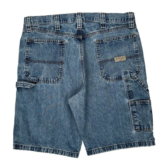Wrangler Carpenter Shorts - 34W 10L Blue Cotton