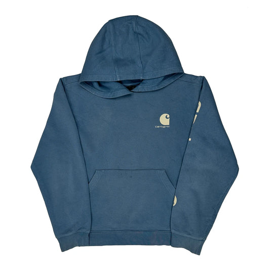 Vintage Age 13-15 Carhartt Hoodie - XL Blue Cotton