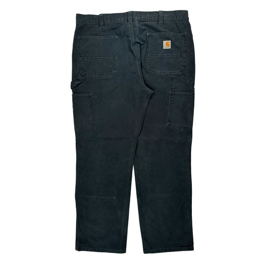 Vintage Carhartt Double Knee Carpenter Trousers - 37W 31L Black Cotton