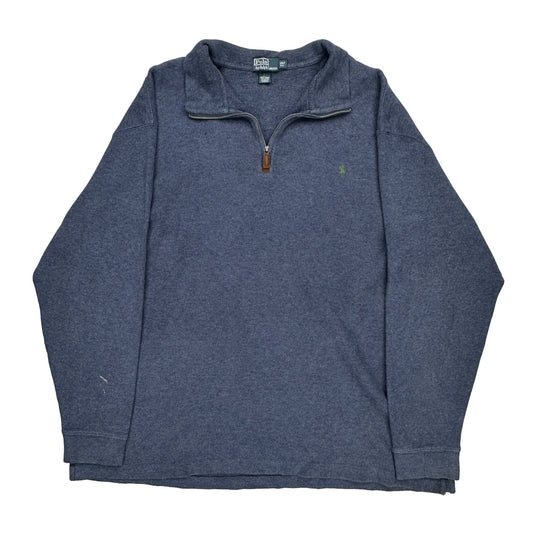 Polo By Ralph Lauren 1/4 Zip - 3XL Blue Cotton
