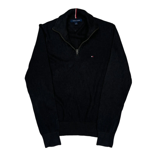 Tommy Hilfiger 1/4 Zip - Medium Black Cotton