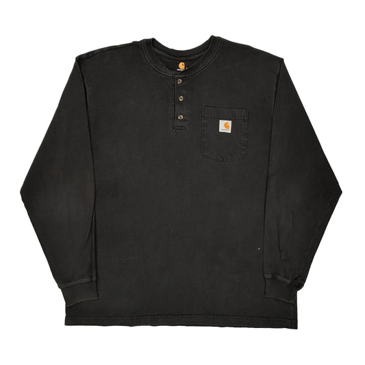 Carhartt Long Sleeve T-Shirt - XL Black Cotton