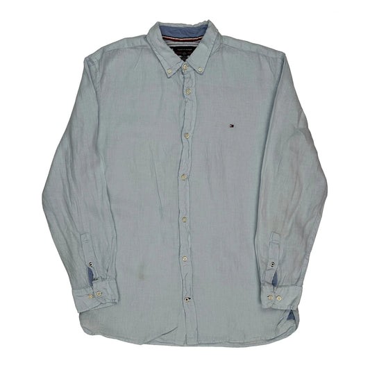 Tommy Hilfiger Slim Fit Shirt - XL Blue Linen