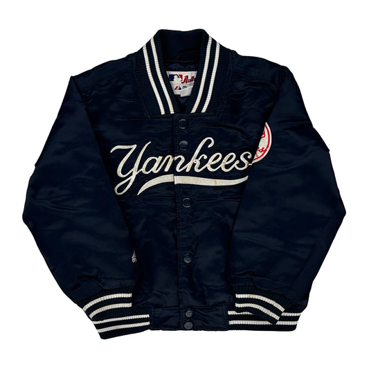 New York Yankees, Age 4 Majestic Mlb Varsity Jacket - Small Navy Polyester