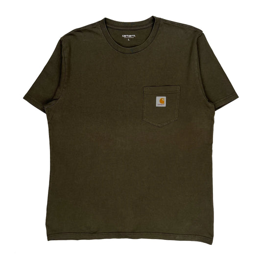 Carhartt T-Shirt - Large Brown Cotton