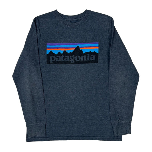 Vintage Age 10 Patagonia Long Sleeve T-Shirt - Medium Grey Cotton