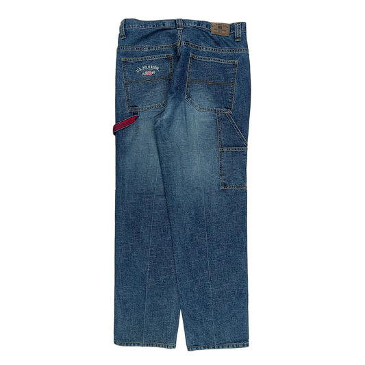 U.S. Polo Assn. Loose Carpenter Jeans - 35W 34L Blue Cotton Blend