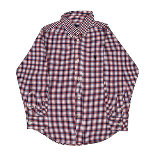 Age 6 Ralph Lauren Checked Shirt - Small Blue Cotton