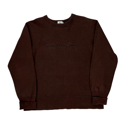 Calvin Klein Jeans Sweatshirt - Medium Brown Cotton