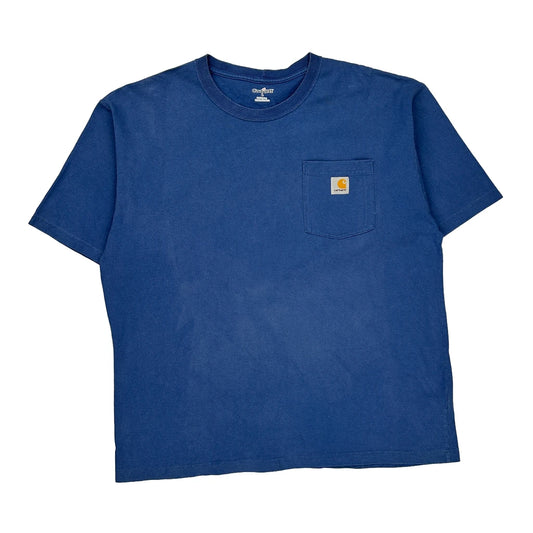 Carhartt T-Shirt - Large Blue Cotton