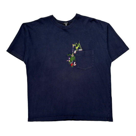 Warner Bros Cartoon T-Shirt - Large Navy Cotton
