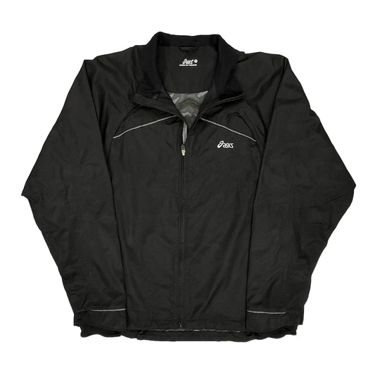 Vintage Asics Windbreaker - XL Black Polyester
