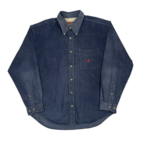 Marlboro Classics Corduroy Shirt - Medium Blue Cotton