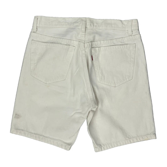 Levis Denim Shorts - 30W 8L White Cotton