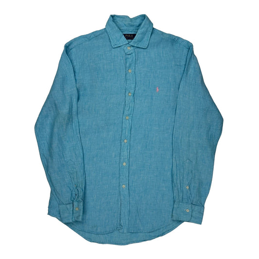Polo By Ralph Lauren Shirt - Medium Blue Linen