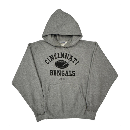 Vintage Cincinnati Bengals Reebok Nfl Hoodie - Large Grey Cotton