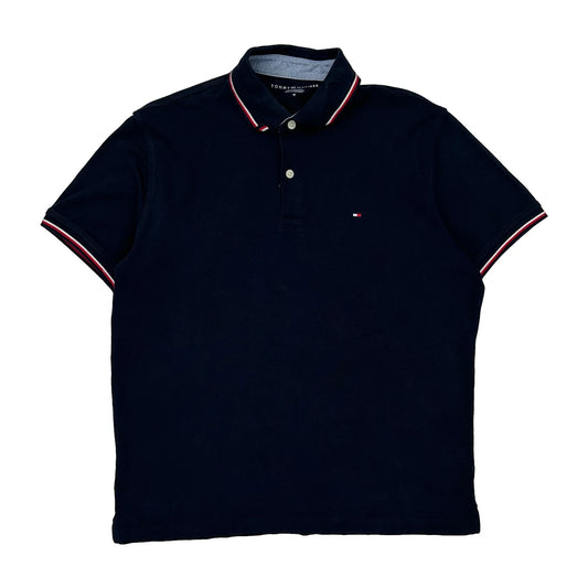 Tommy Hilfiger Polo Shirt - Medium Navy Cotton