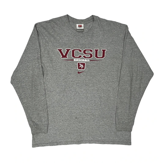 Vcsu Nike College Long Sleeve T-Shirt - XL Grey Cotton