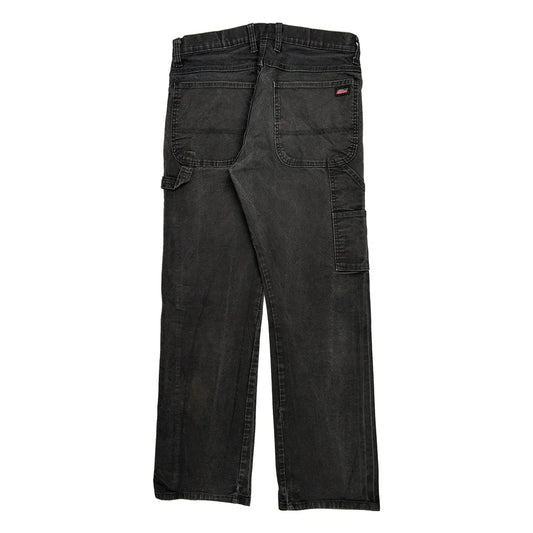 Dickies Carpenter Trousers - 32W 30L Black Cotton