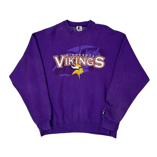 Vintage Made In USA Minnesota Vikings Starter Nfl Sweatshirt - XL Purple Cotton