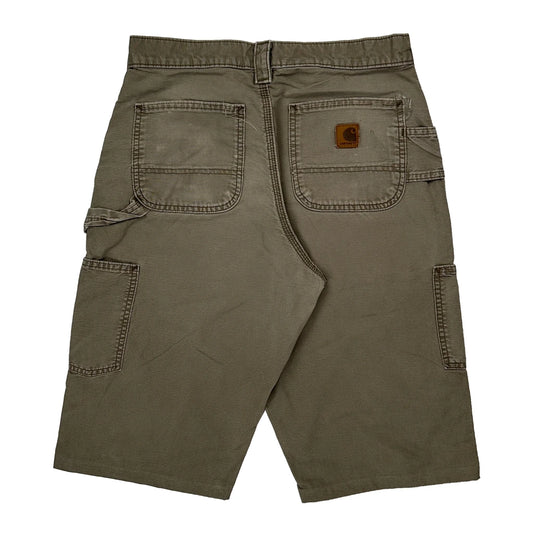 Carhartt Carpenter Shorts - 30W 14L Khaki Cotton