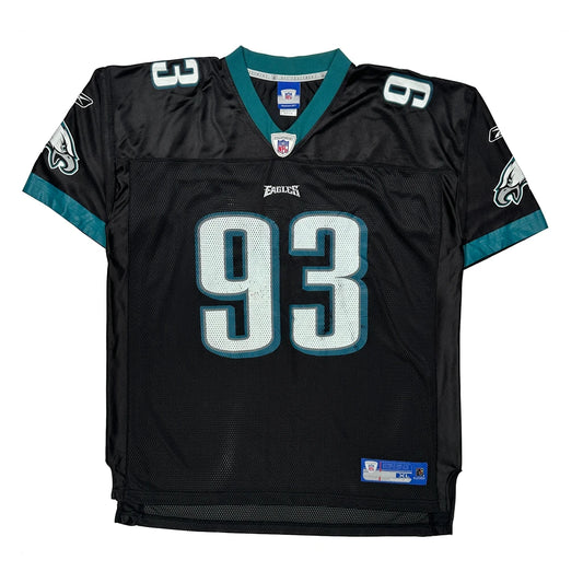 Vintage Philadelphia Eagles Reebok Nfl Jersey - XL Black Polyester