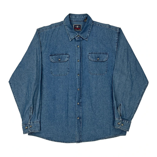 Wrangler Denim Shirt - XL Blue Cotton