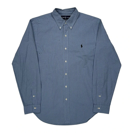 Vintage Ralph Lauren Checked Shirt - Medium Blue Cotton