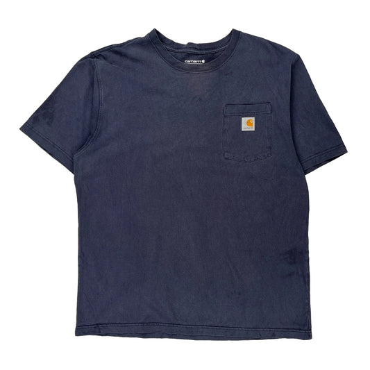 Carhartt T-Shirt - Large Blue Cotton