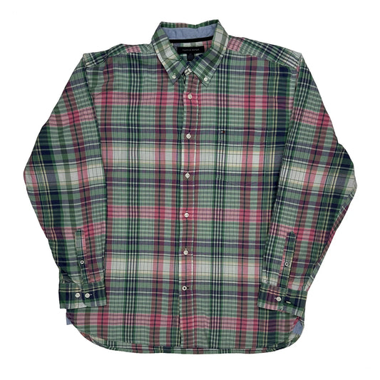 Tommy Hilfiger Checked Shirt - Large Multicoloured Cotton