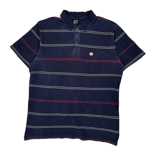 Nautica Striped Polo Shirt - 2XL Navy Cotton