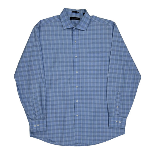 Vintage Tommy Hilfiger Checked Shirt - Large Blue Cotton