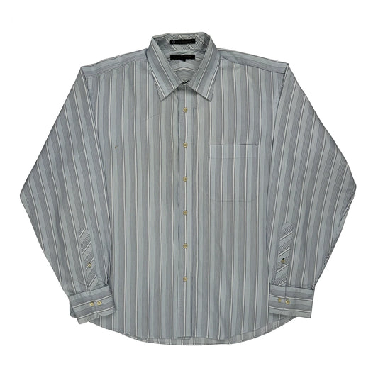 Tommy Hilfiger Striped Shirt - Large Blue Cotton