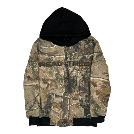 Realtree Camo Hoodie - Large Khaki Cotton