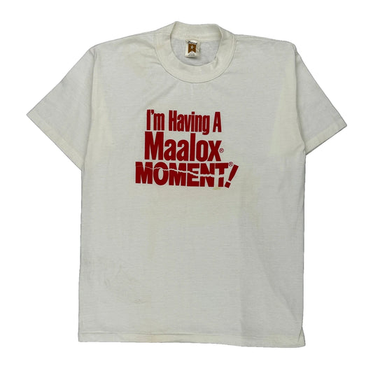 Maalox Unbranded T-Shirt - Large White Cotton Blend