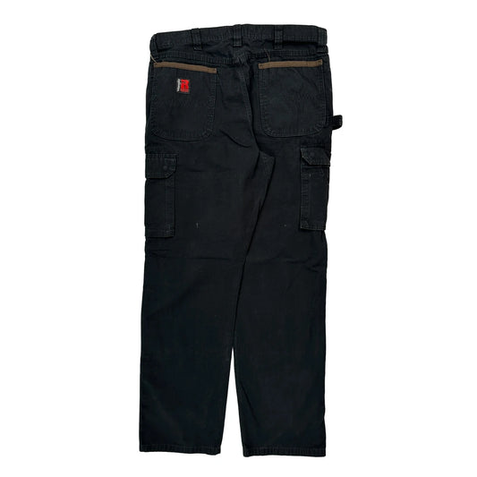 Vintage Wrangler Cargo Trousers - 36W 34L Black Cotton