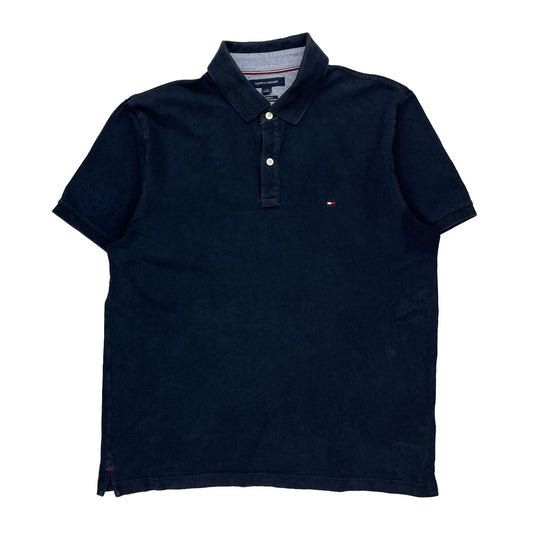 Tommy Hilfiger Polo Shirt - Large Navy Cotton