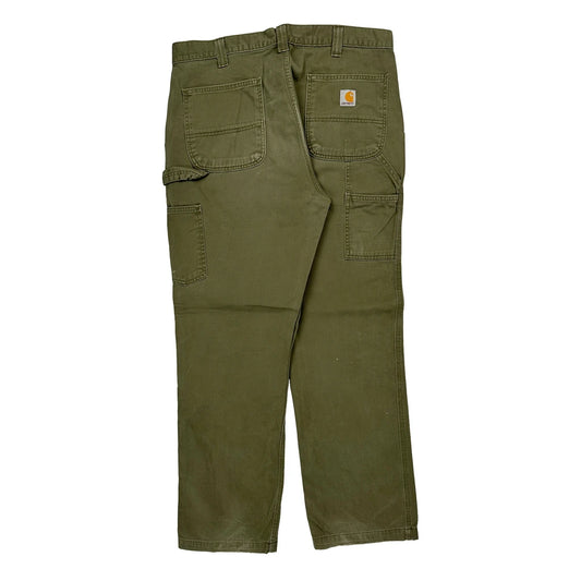 Vintage Carhartt Carpenter Trousers - 36W 31L Green Cotton