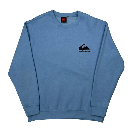 Quiksilver Sweatshirt - Large Blue Cotton