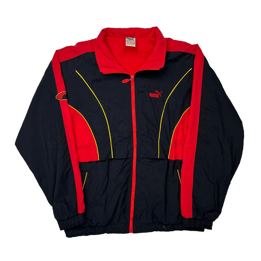 Puma Track Jacket - Large Black Polyester