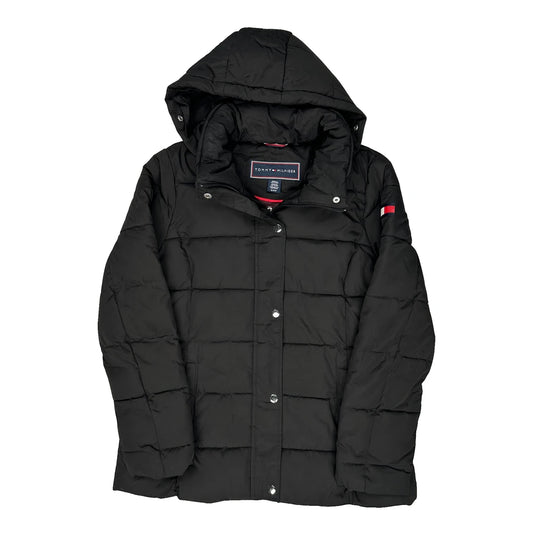 Vintage Tommy Hilfiger Puffer - Small Black Polyester