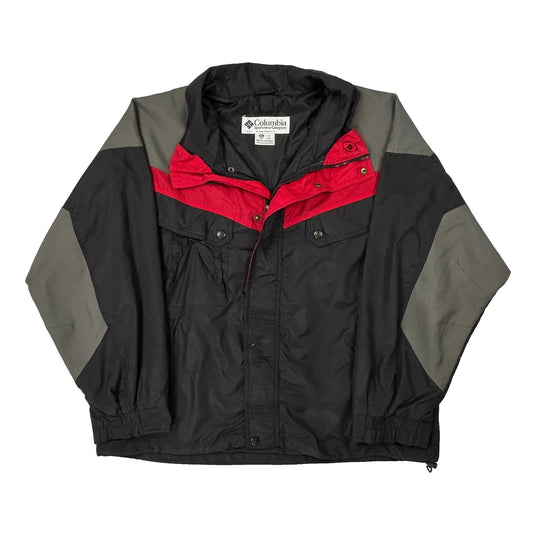 Vintage Columbia Windbreaker - XL Black Nylon