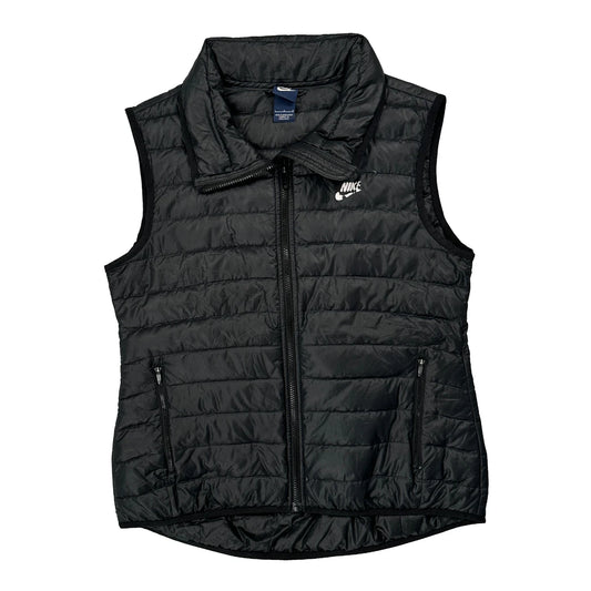 Vintage Nike Gilet - Large Black Polyester